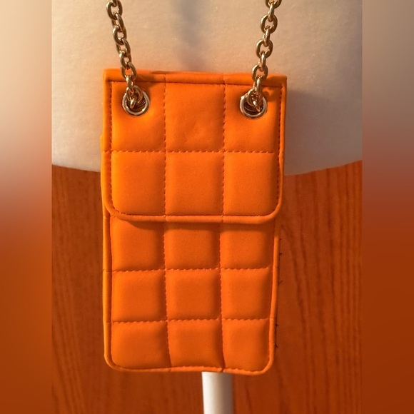 H.O.W House Of Want Small Vibrant Orange Crossbody Handbag Snap Closure - Picture 2 of 14